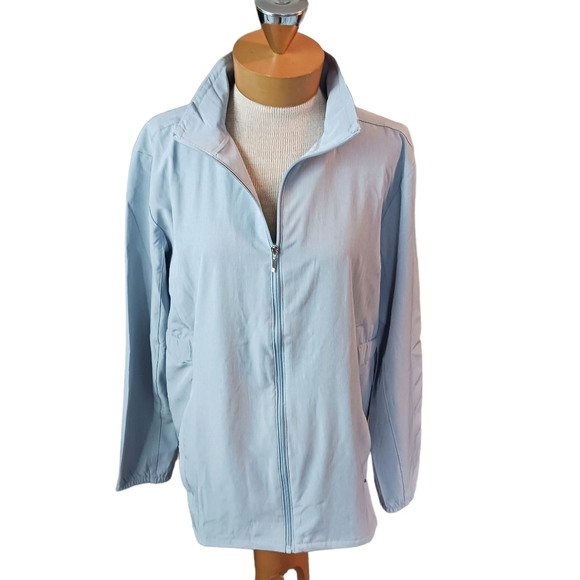 Hang Ten Womens Jacket, Lightweight Packable Size Large Pastel Blue NWOT Hiking - Picture 1 of 8